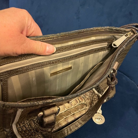 Brahmin Tan Crocodile-Embossed Shoulder Bag - Picture 7 of 7